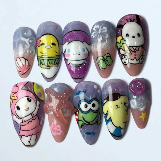 Sanrio Summer Nail