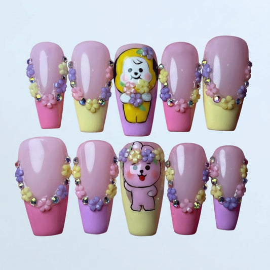 Kawaii Friends Nails