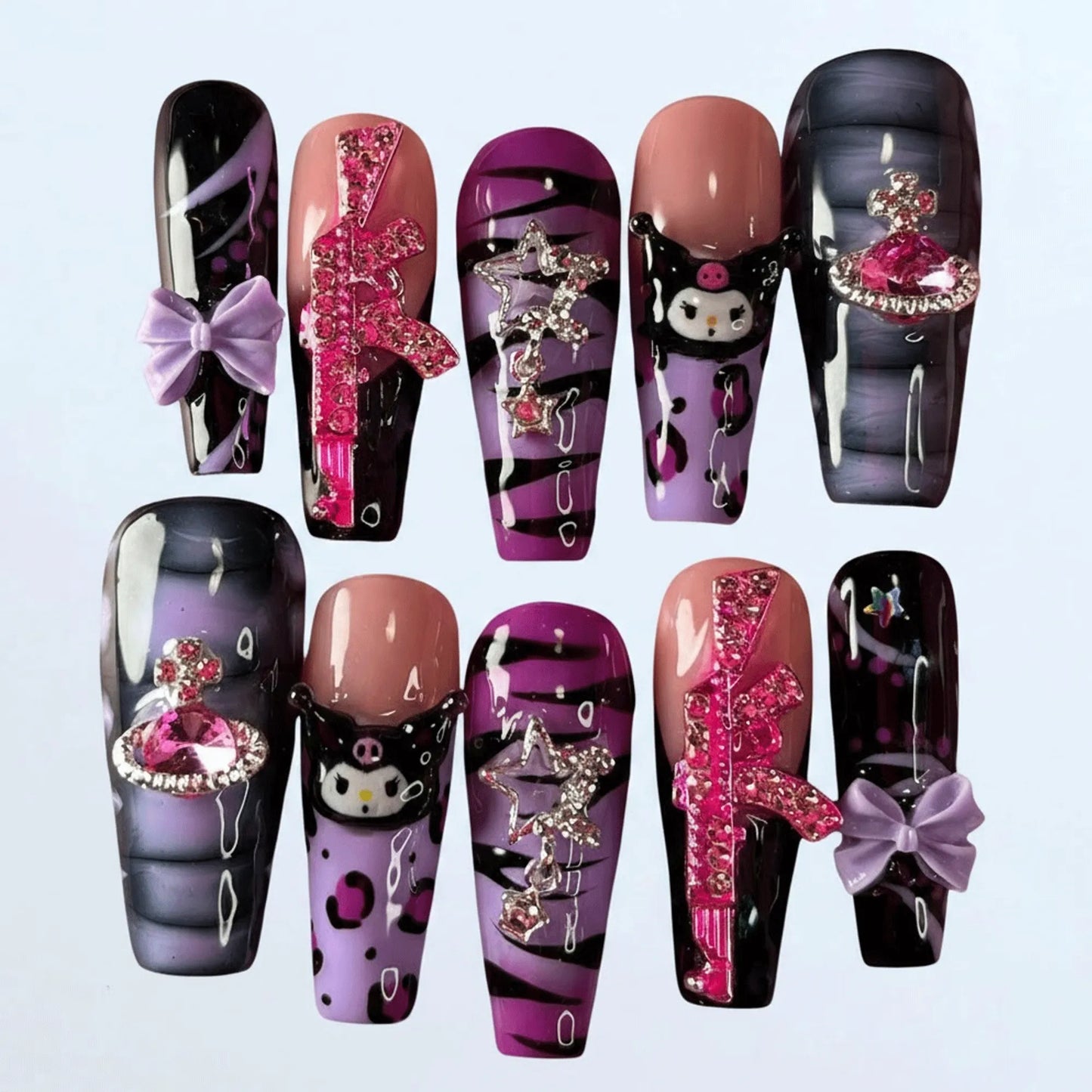 Kuromi Trapcore Nails