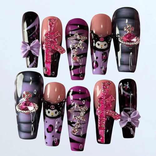 Kuromi Trapcore Nails