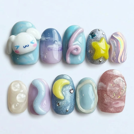 Kawaii Dreamy Sky 3D Nail