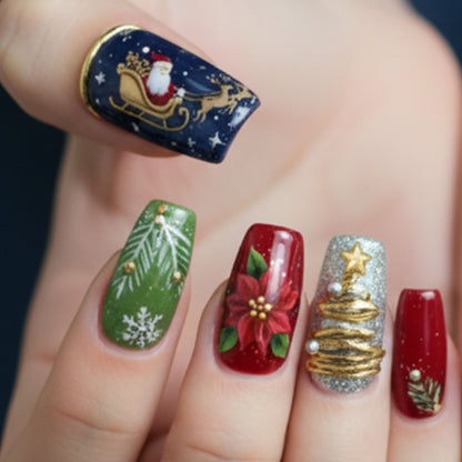 Christmas 3D Press On Nails
