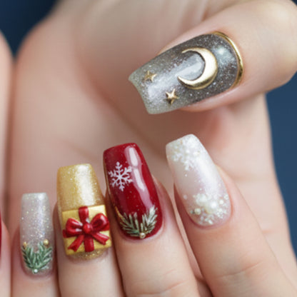 Christmas 3D Press On Nails