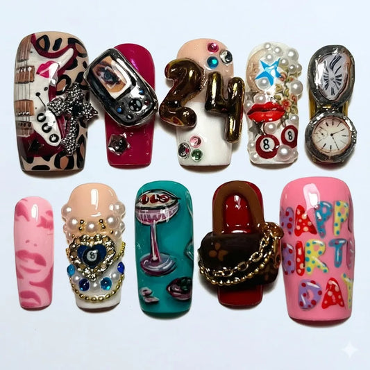 Birthday Queen Nails