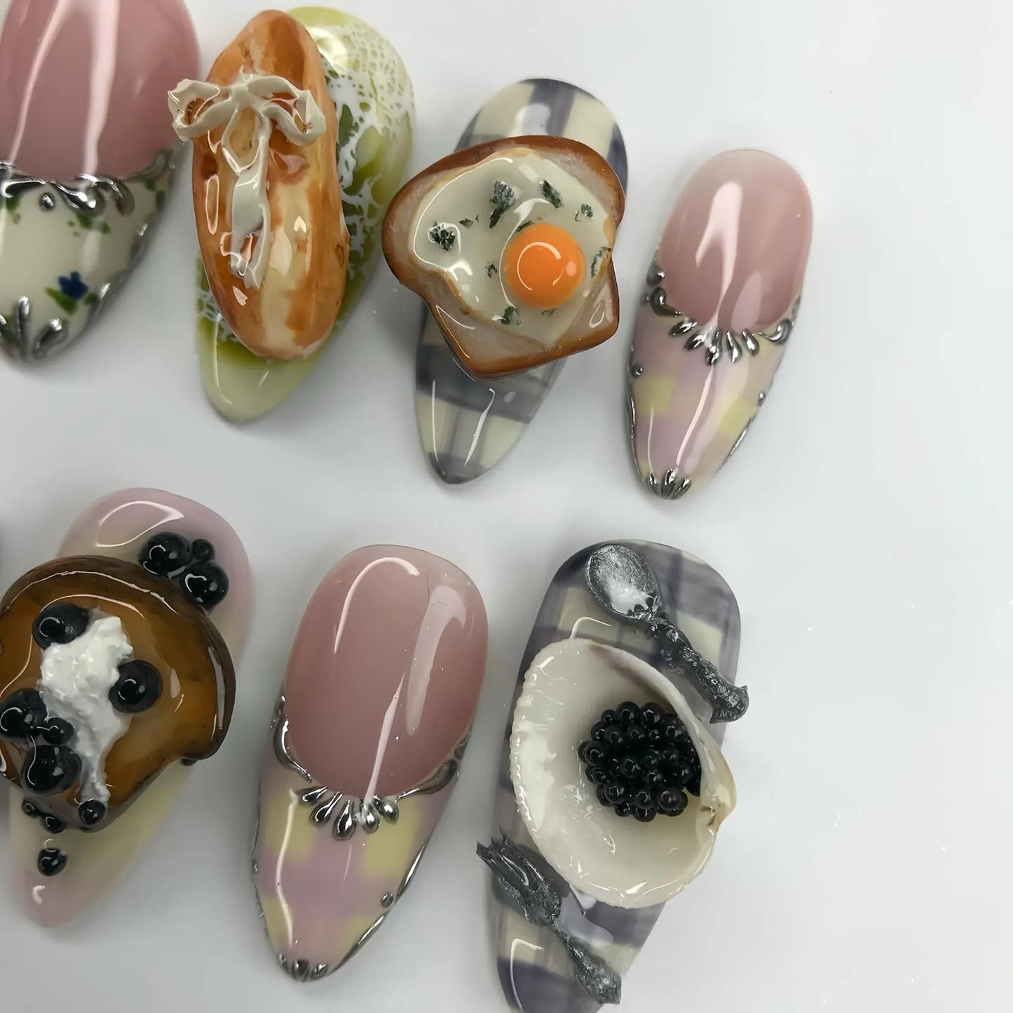 Whimsical 3D Food Nails