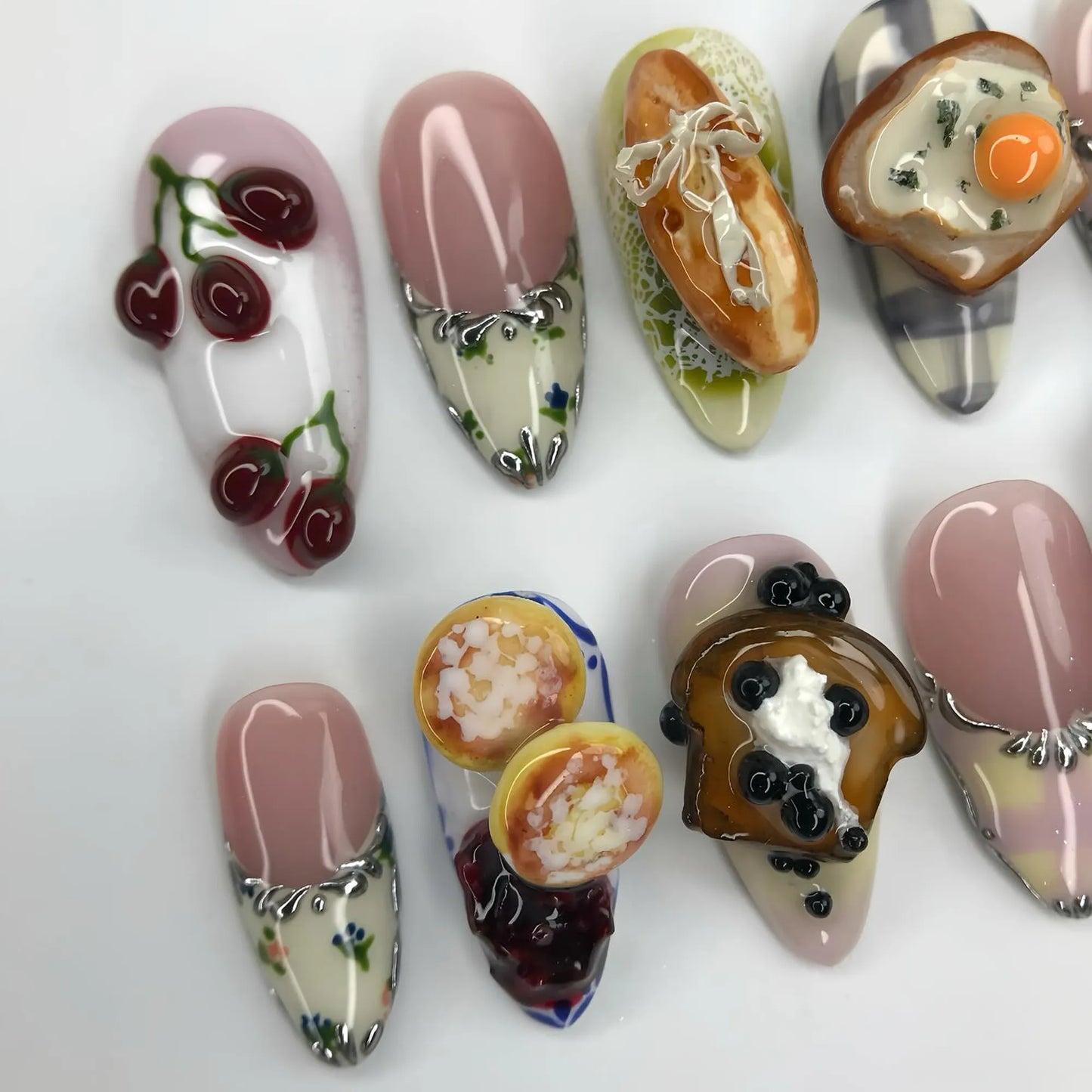 Whimsical 3D Food Nails