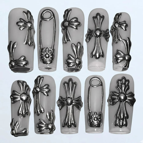 Chrome Gothic Nails
