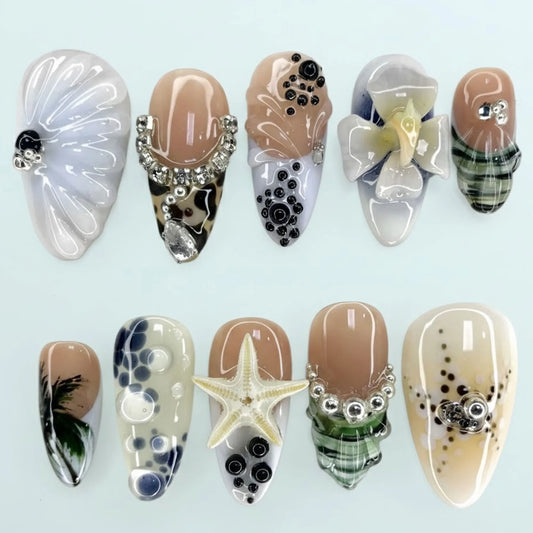 Abstract Ocean Nails