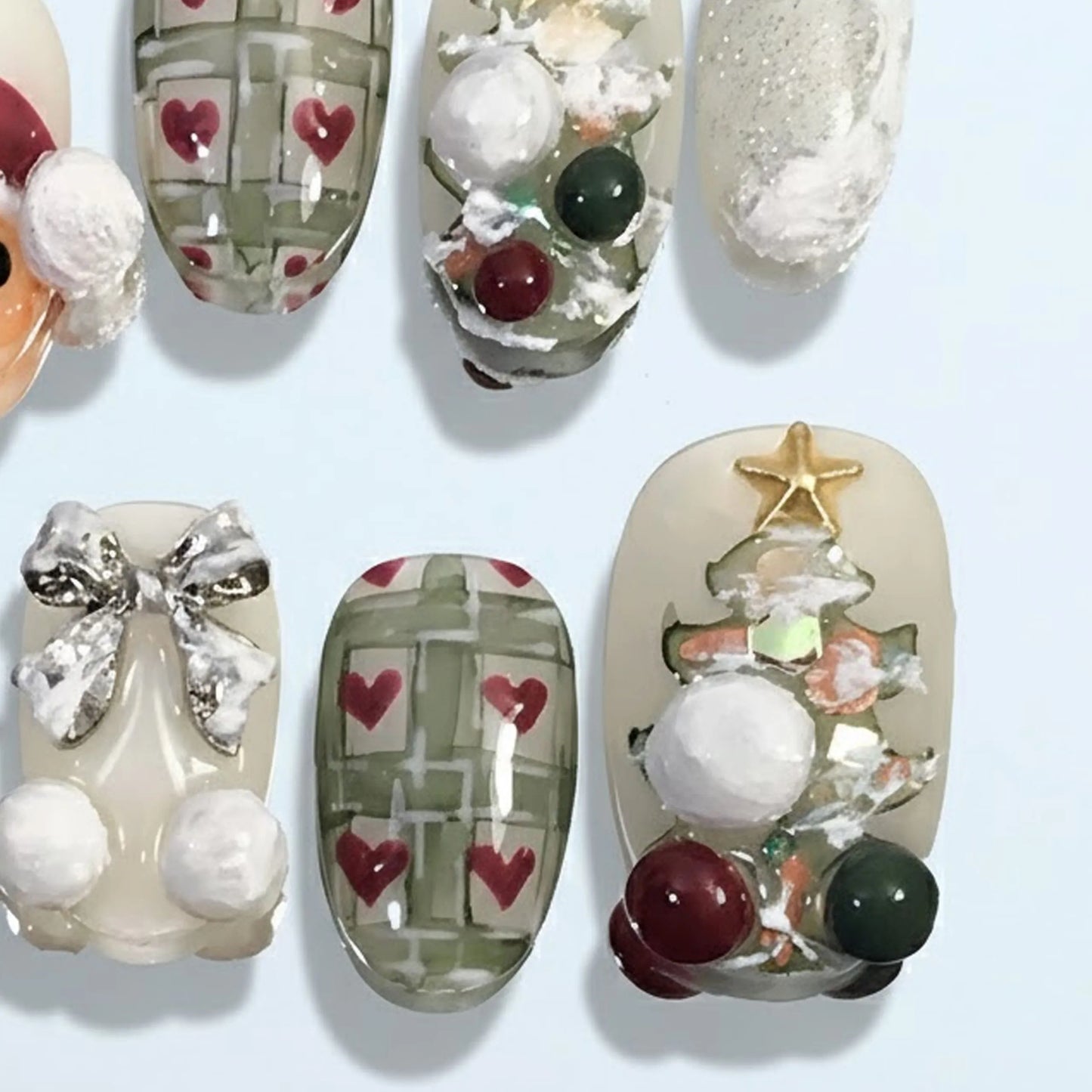 Nails Christmas Tree & Bow