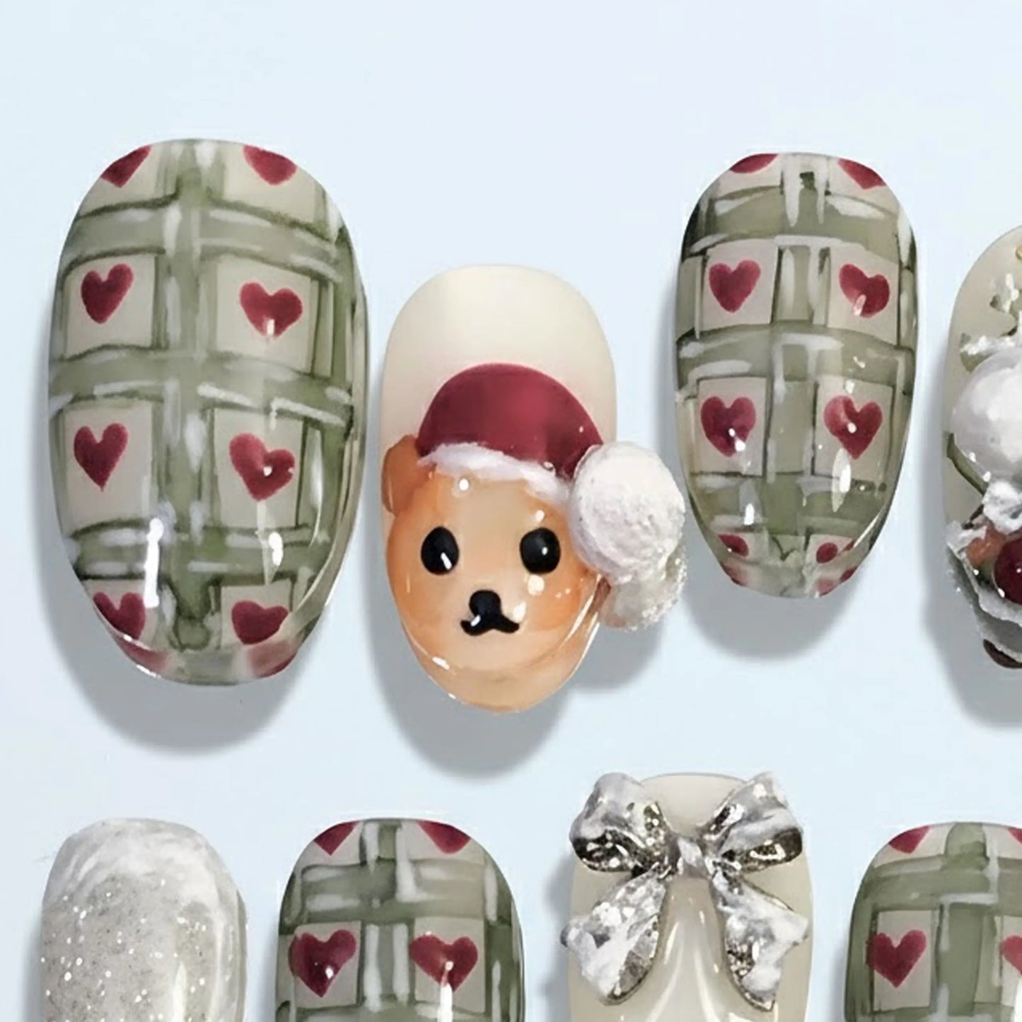 Nails Christmas Tree & Bow