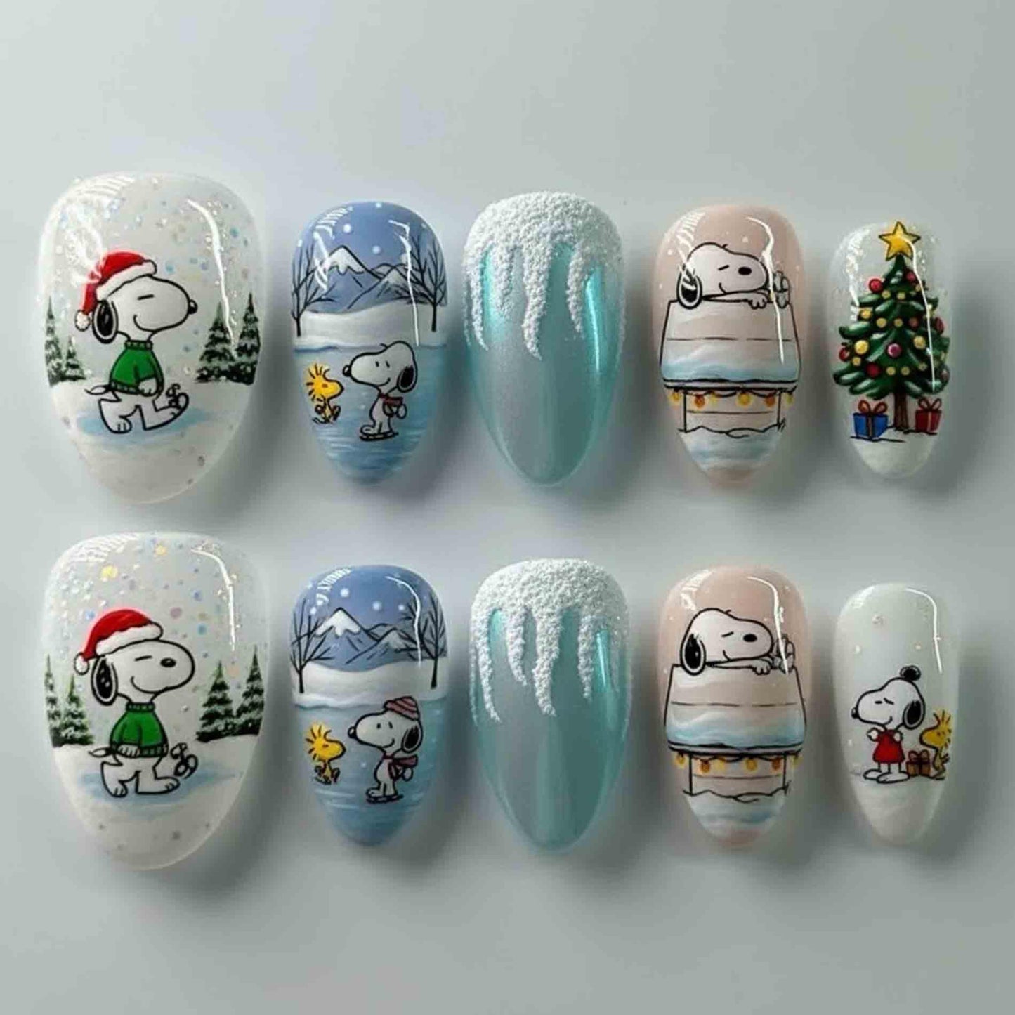 Handmade Winter Press On Nails