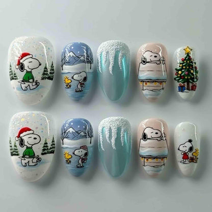 Handmade Winter Press On Nails