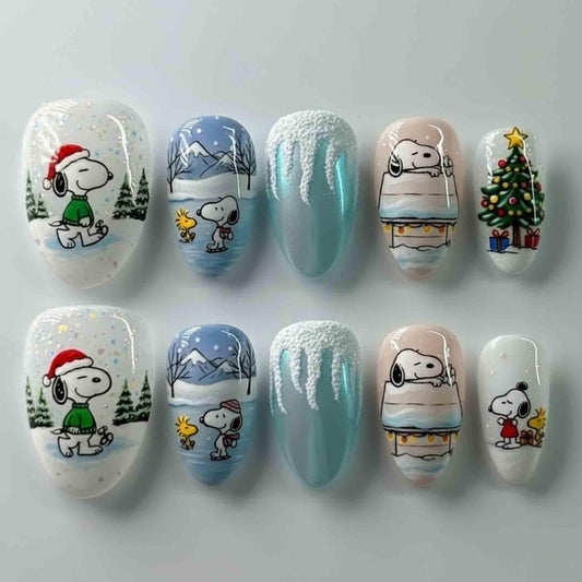 Handmade Winter Press On Nails